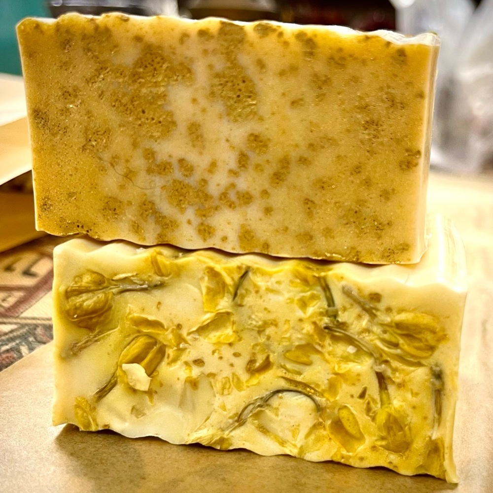 🌿 2 Jasmine Turmeric Cold Pressed Soap Bars!
